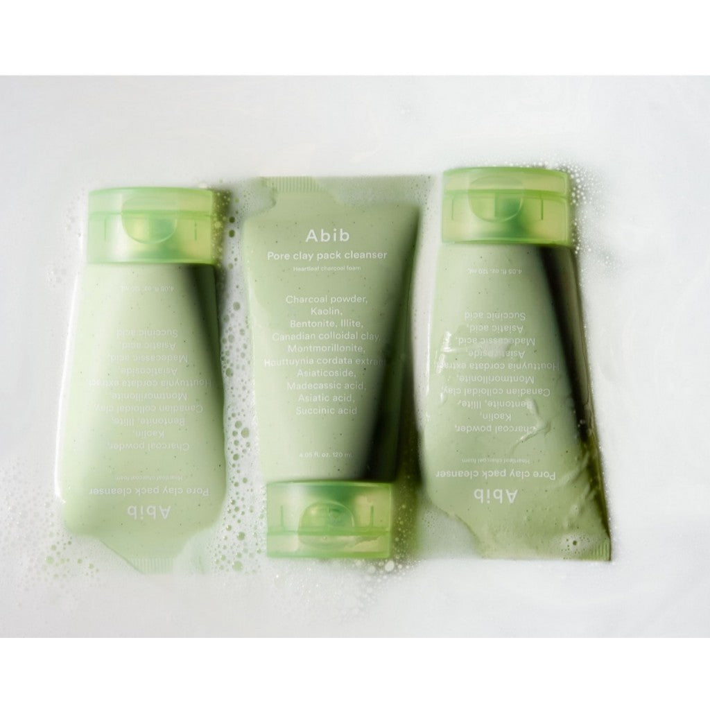 Abib Pore Clay Pack Cleanser Heartleaf Charcoal Foam 120ml