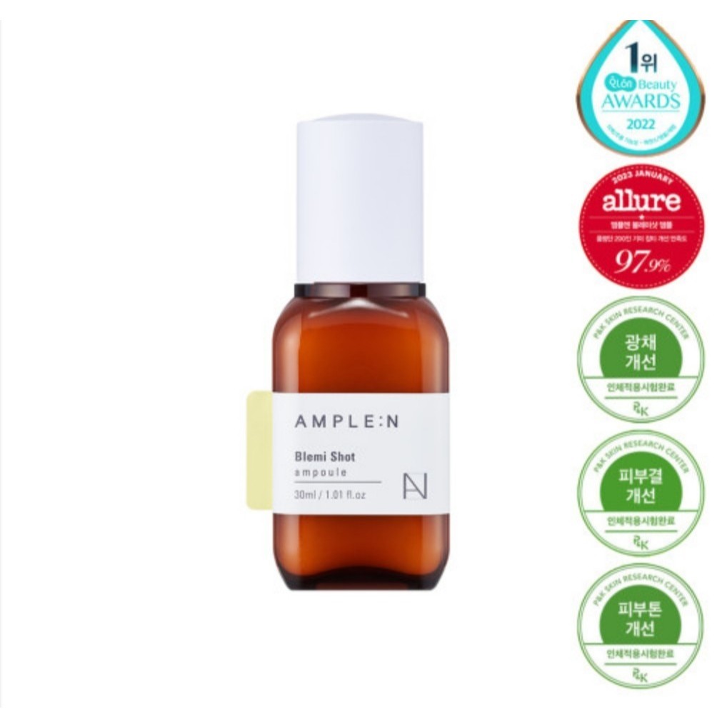 AMPLE:N Blemi Shot Serum (30mL / 50mL) – 7 Days Dark Spot Corrector Remover Serum, Niacinamide & Vitamin C