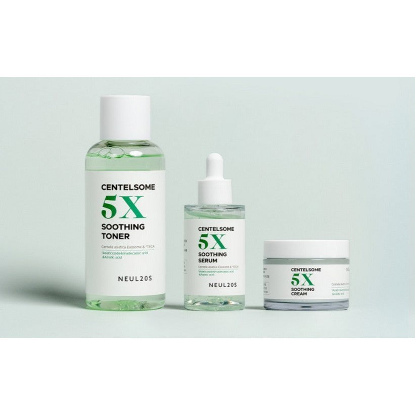[SET] NEUL20s Centelsome 5X Soothing (Toner + Serum + Cream) Set