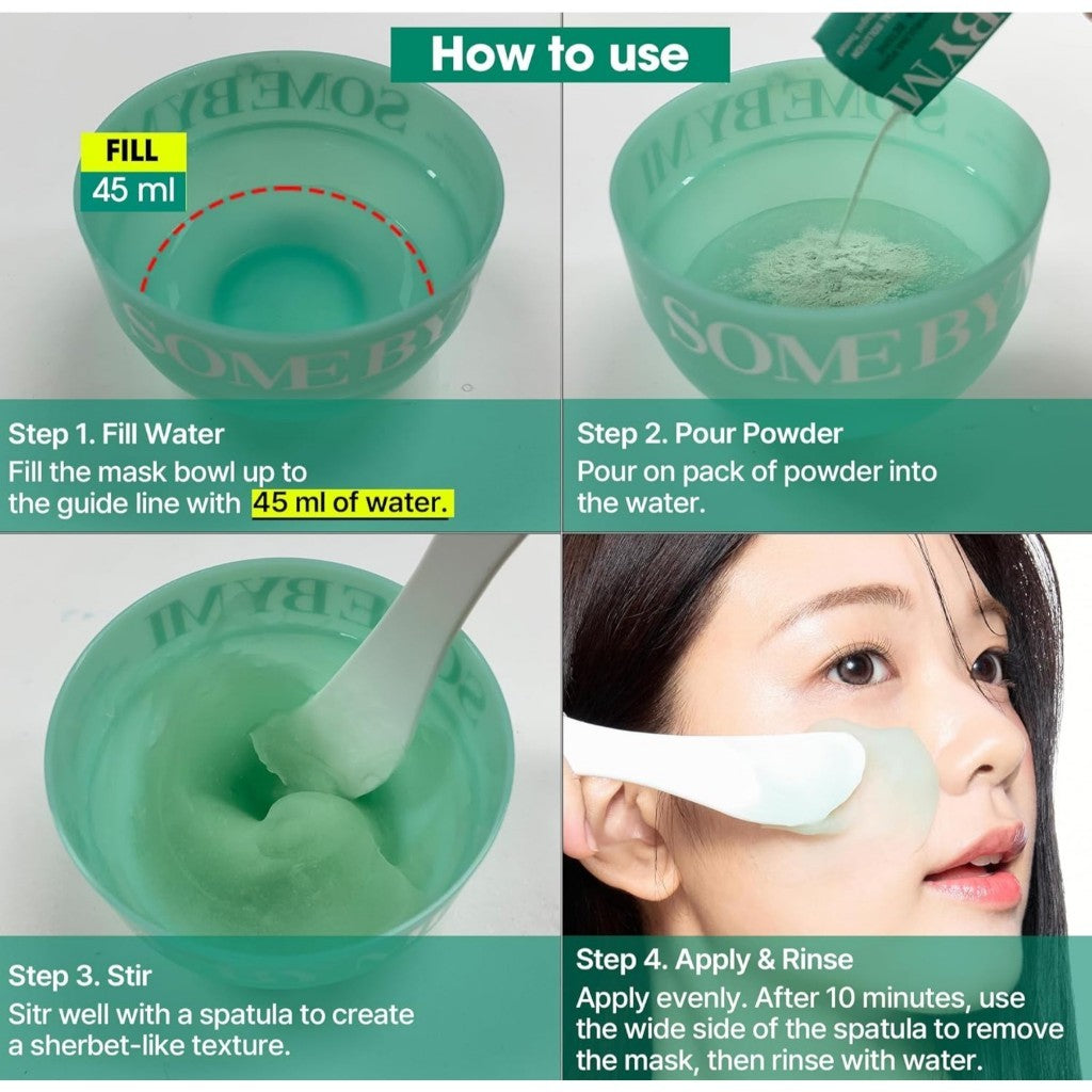 [NEW] SOME BY MI PDRN Spirulina Soothing Sherbet Mask, 10 Sticks (1g*10ea)