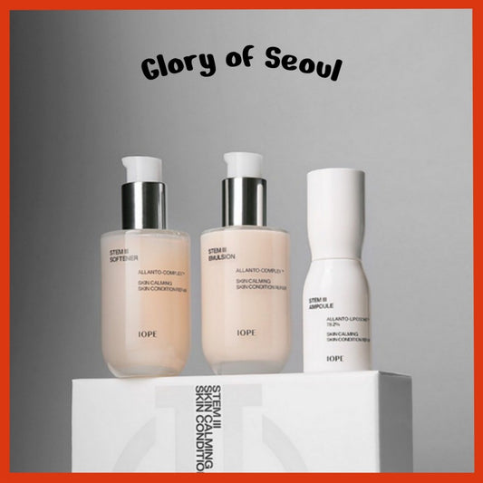[SET] IOPE STEM III Skin Care Gift Set │ Softener 80ml + Emulsion 80ml + Ampoule 30ml
