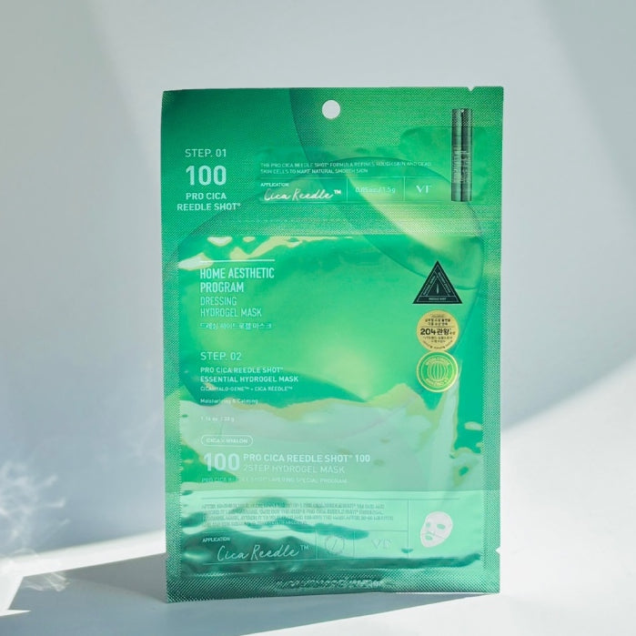 VT Reedle Shot 100 2-Step Hydrogel Mask (Step 1: 1.5 g / Step 2: 33 g) 5 Types (Reti-A / Collagen / Pro Cica / Vita-Light / Hydrop)