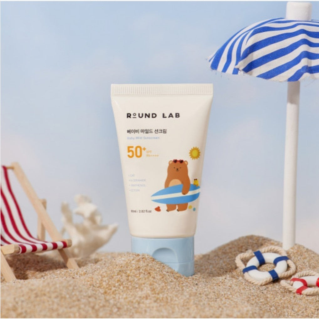 ROUND LAB  Baby Mild Sunscreen, 60ml (SPF 50+ PA++++)