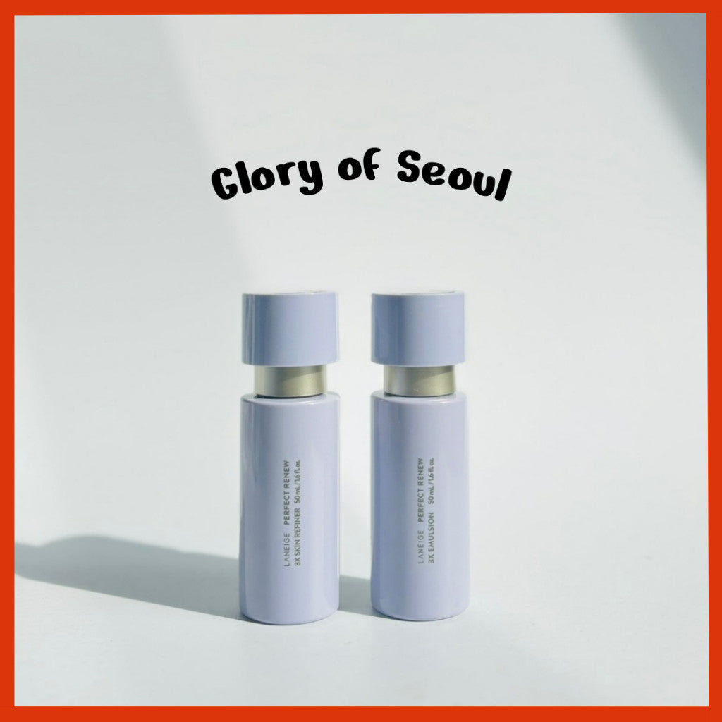 [MINI] LANEIGE Perfect Renew 3X (2 Types) │ Emulsion 50ml / Skin Refiner 50ml