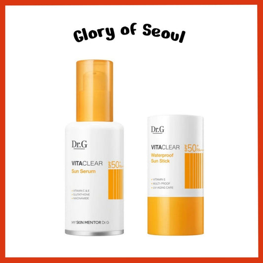 Dr.G VITA CLEAR SUN SERUM, 50mL / WATER PROOF SUNSTICK, 21g (SPF50+/PA++++)