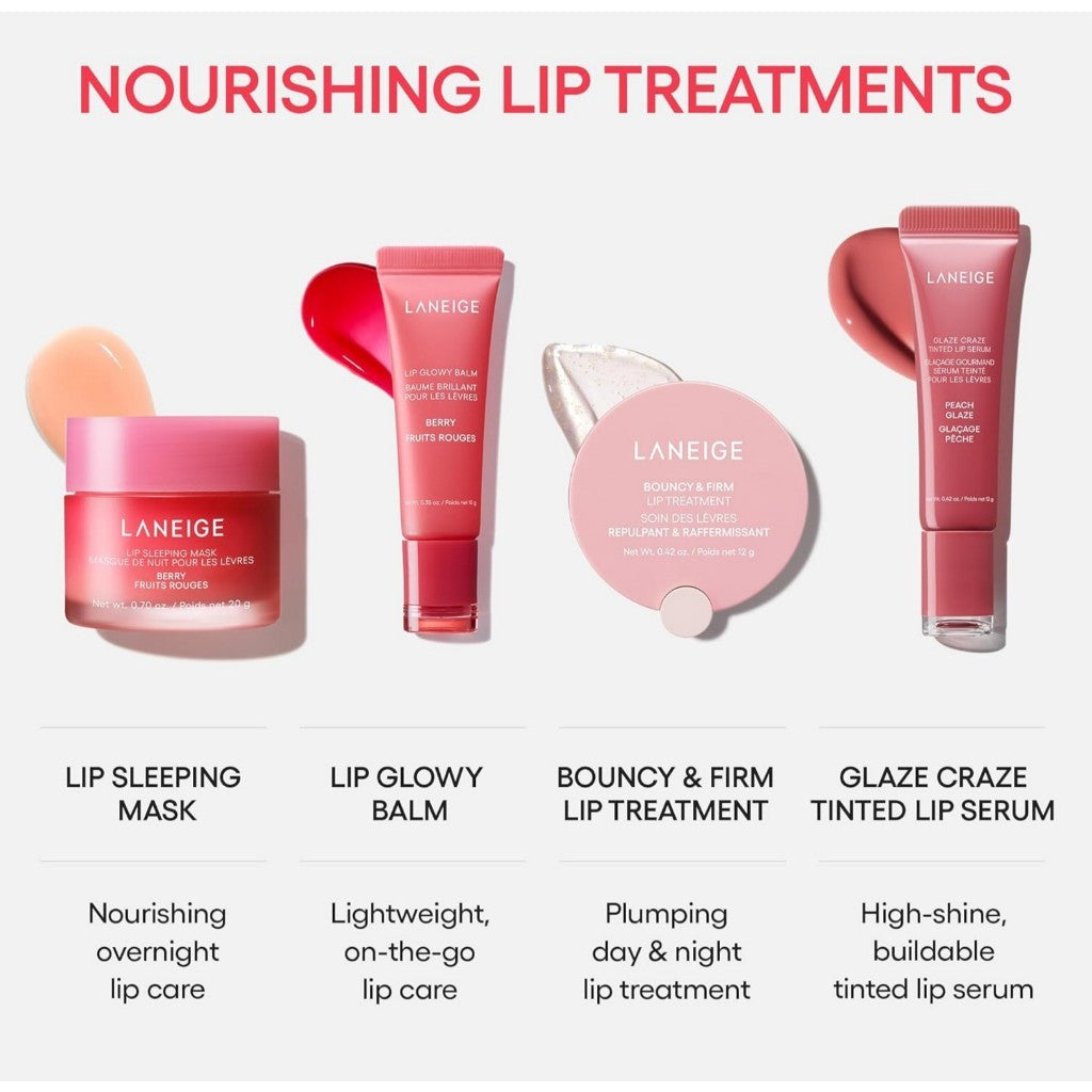 LANEIGE Glaze Craze Tinted Lip Serum 12g (8 Colors) *No Keyring*