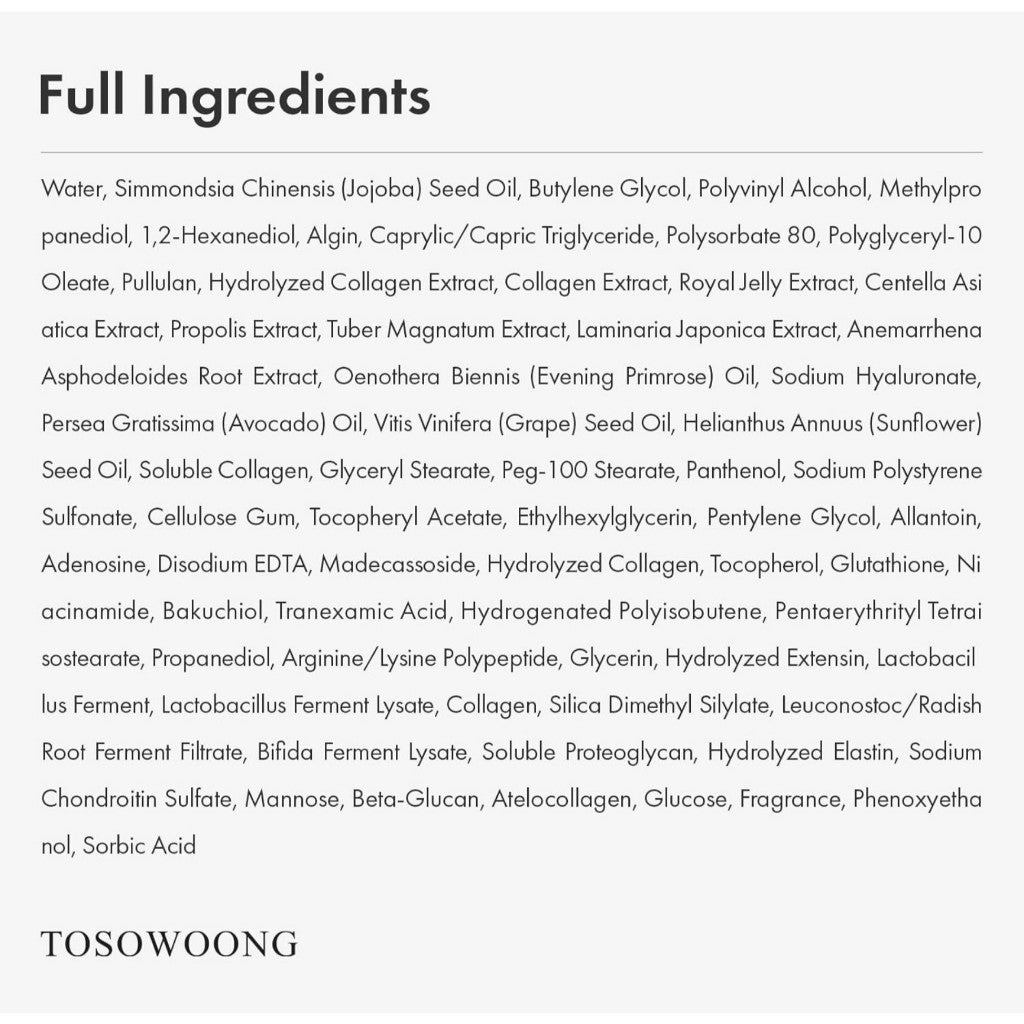 TOSOWOONG Real Collagen Fit, 50mL | Hydrolyzed Collagen Wrapping Mask