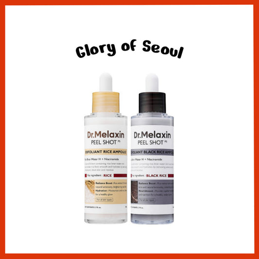 Dr.melaxin Peel Shot Exfoliating Ampoule 80ml 2type(White Rice, Black Rice)