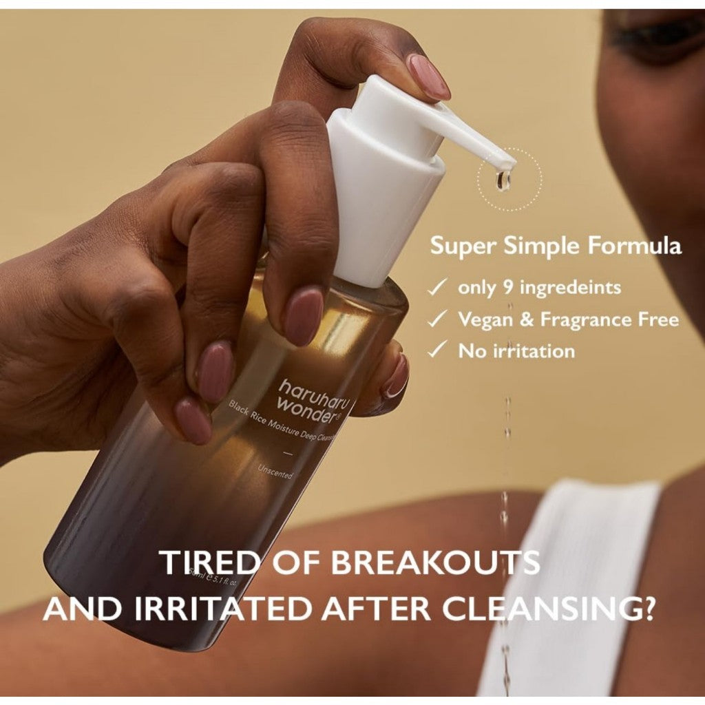 HARUHARU Wonder Black Rice Moisture Cleansing Oil, 150mL