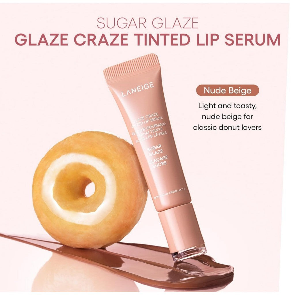 [NEW] LANEIGE Glaze Craze Tinted Lip Serum, 12g (8 colors) *No Keyring*