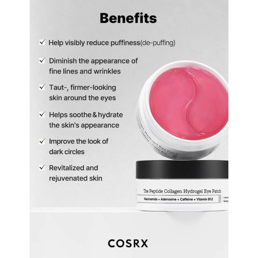 [NUEVO] COSRX The Peptide Collagen Hydrogel Eye Patch 85g (60 parches)