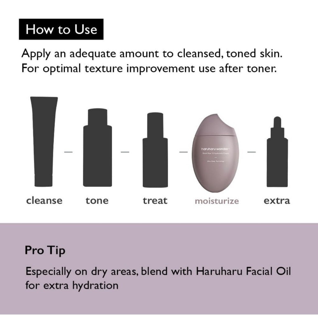 HARUHARU Wonder Black Rice Hyaluronic Cream, (50mL/90mL)