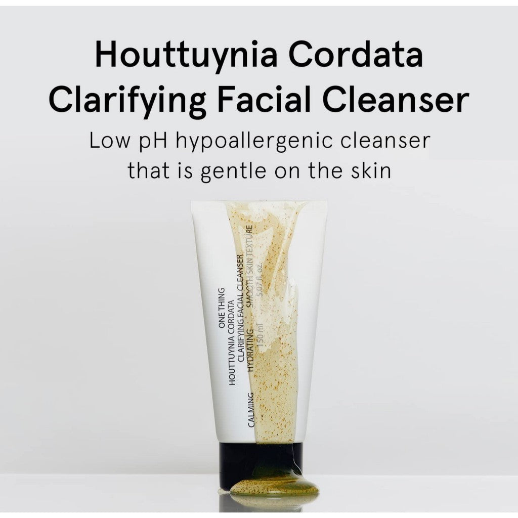 ONE THING Houttuynia Cordata Clarifying Facial Cleanser, 150mL | Heartleaf BHA PHA Foaming Hydrating