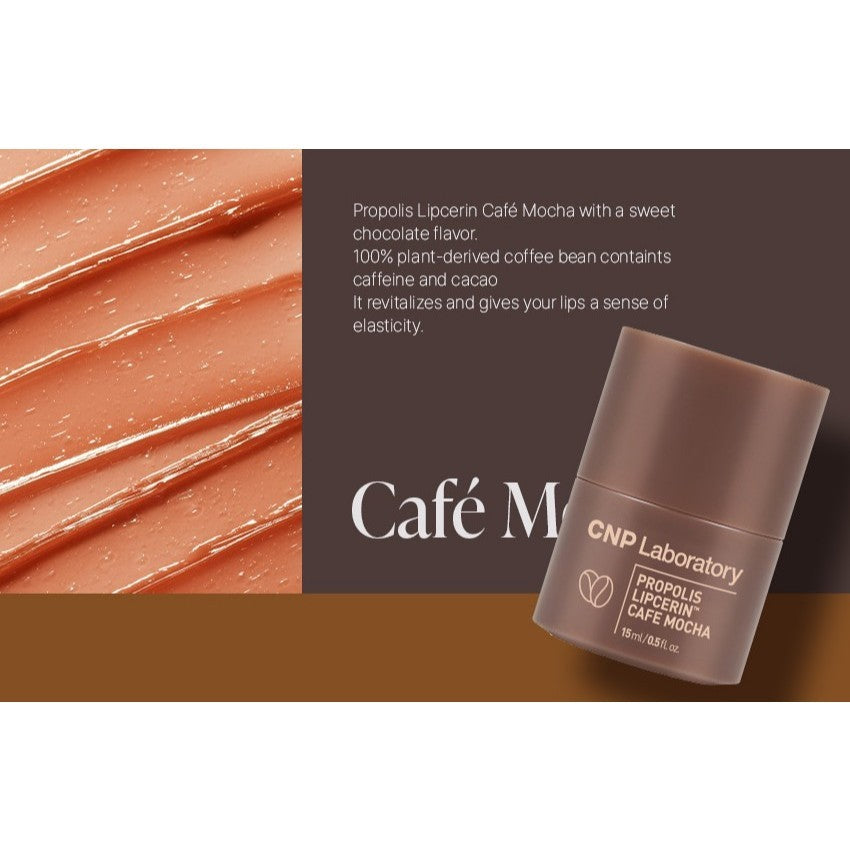 CNP Laboratory Propolis Lipcerin 15ml (4 Options) │ Caffe Mocha / Matcha / Caramel Latte / Original