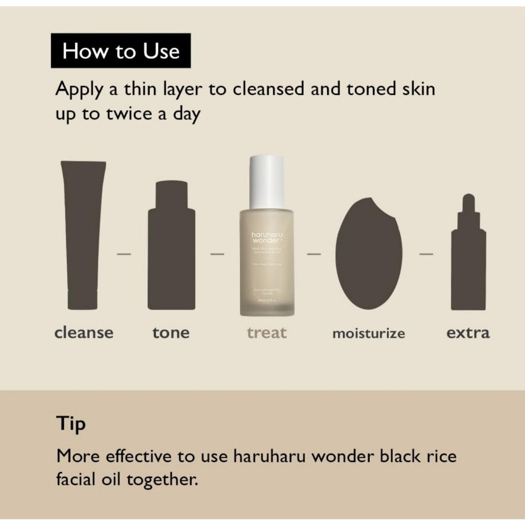 Haruharu Wonder Black Rice Hyaluronic Anti-Wrinkle Serum, 50mL