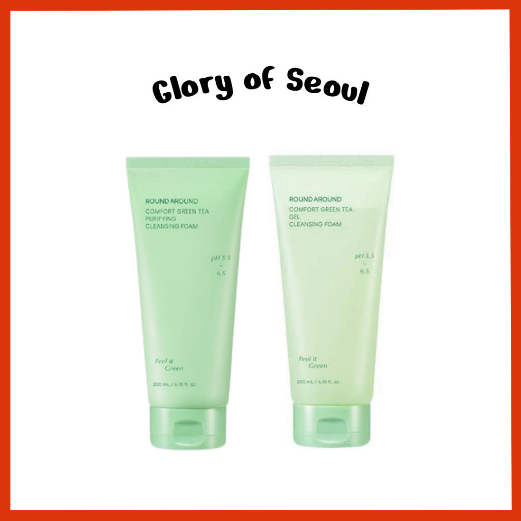 ROUND A’ROUND Green Tea Pure Cleansing Foam 200ml / 2 types