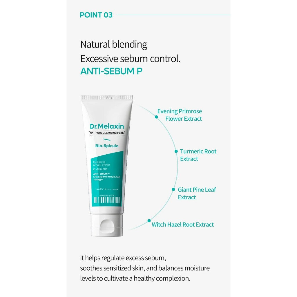 Espuma limpiadora de poros Dr.Melaxin BP 100ml