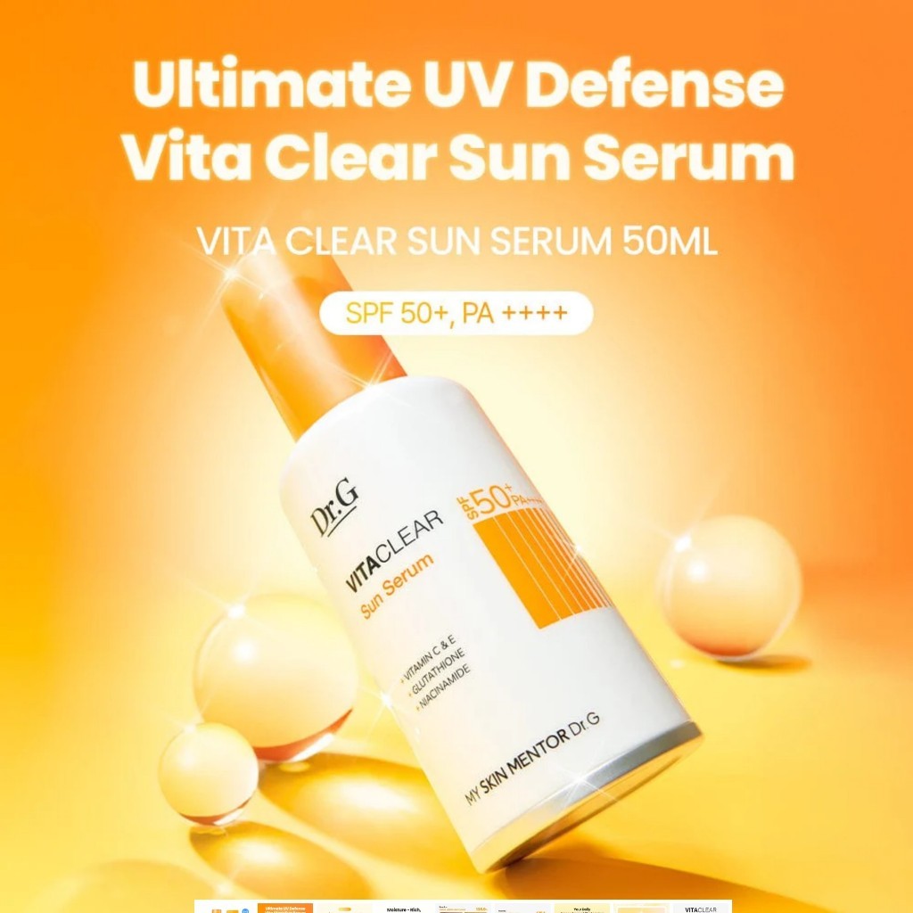 Dr.G Vita Clear Sun Serum 50ml / Barra Solar Resistente al Agua SPF50+/PA+++ 21g (2 opciones)