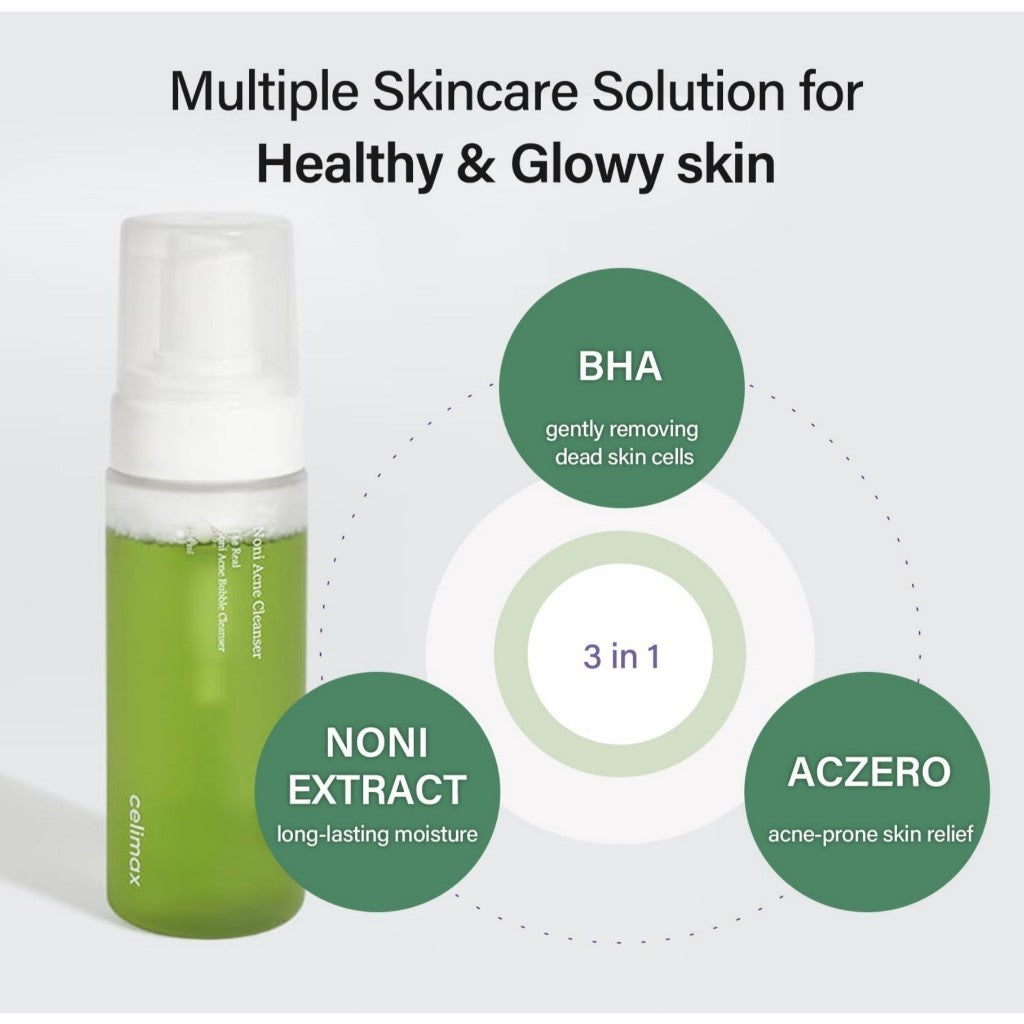 CELIMAX The Real Noni Acne Bubble Cleanser 155ml