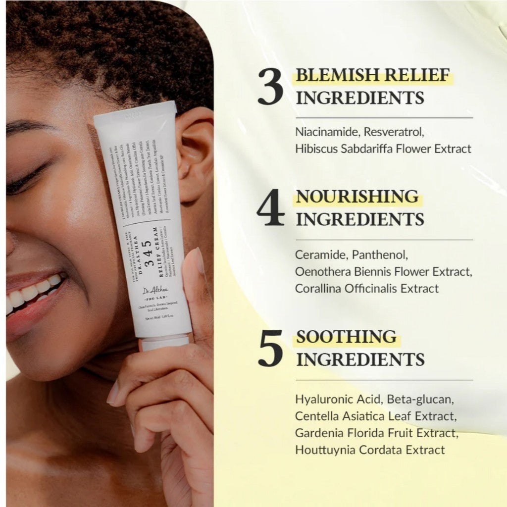 [Dr.Althea] 345 Relief Cream, 50mL - Lightweight Post-Acne Care