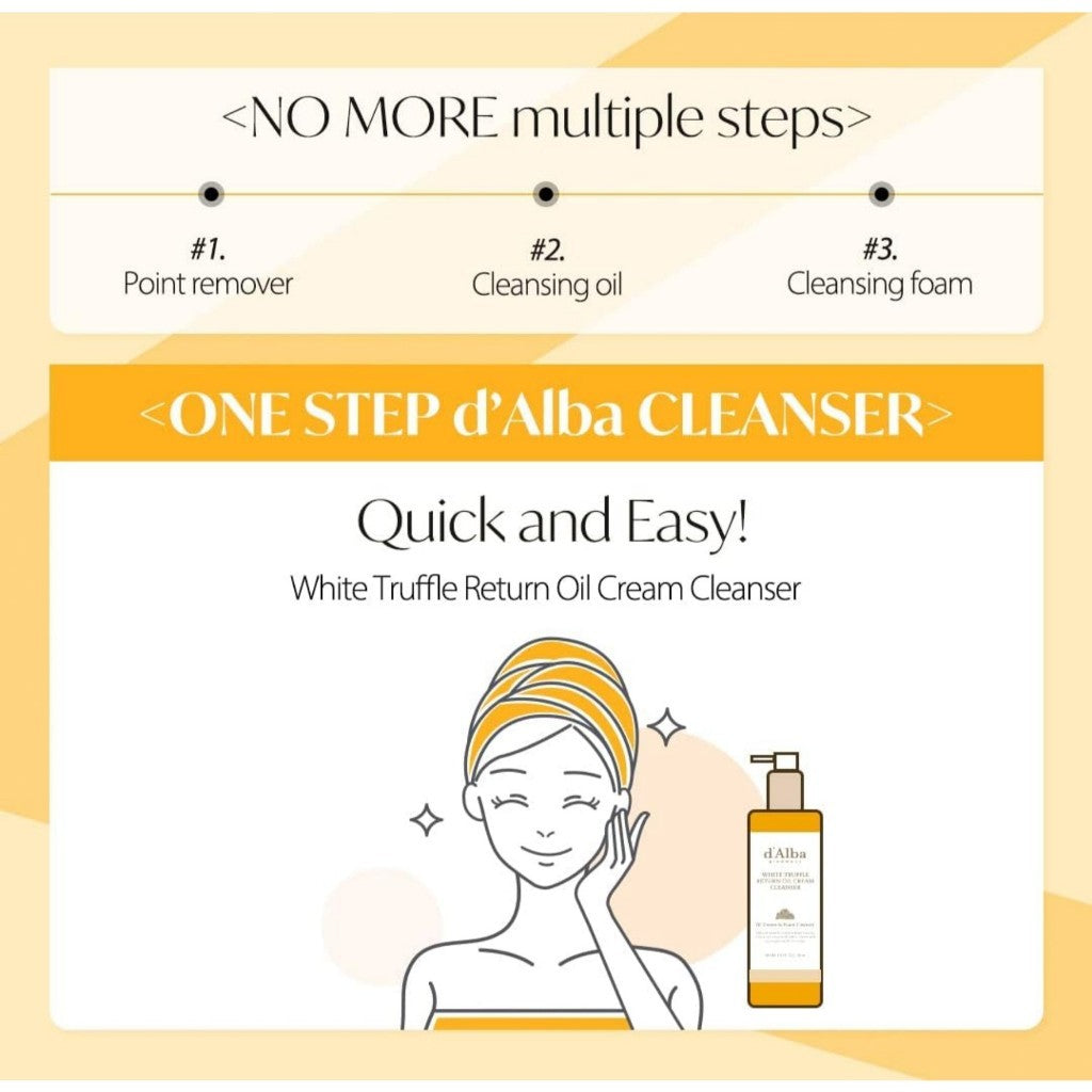 [Mini] d'Alba White Truffle Return Oil Cream Cleanser, 65mL