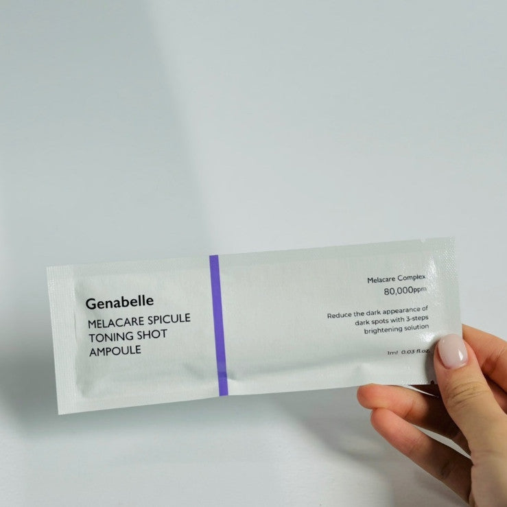 Ampolla Toning Shot de espículas Melacare de GENABELLE, 1 mL (1 unidad / 1 caja = SET de 3 unidades)