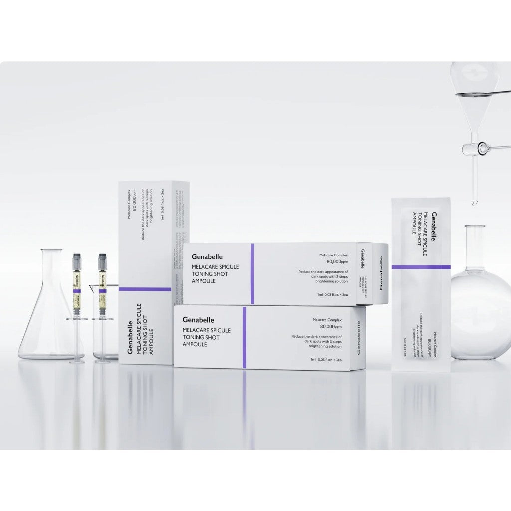 Ampolla Toning Shot de espículas Melacare de GENABELLE, 1 mL (1 unidad / 1 caja = SET de 3 unidades)