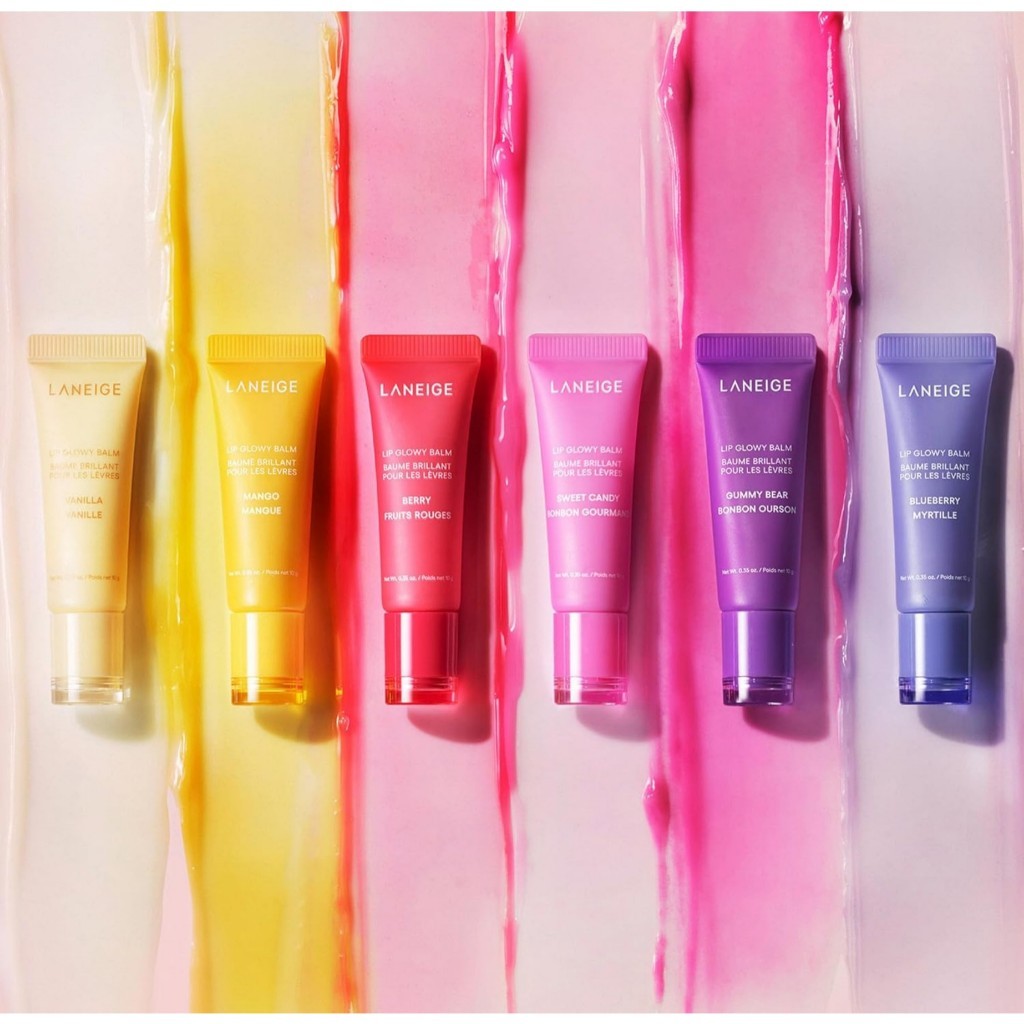LANEIGE Lip Glowy Balm 10g (6 Types) | Mango / Vanilla / Gummy Bear / Sweet Candy / Berry / Blueberry