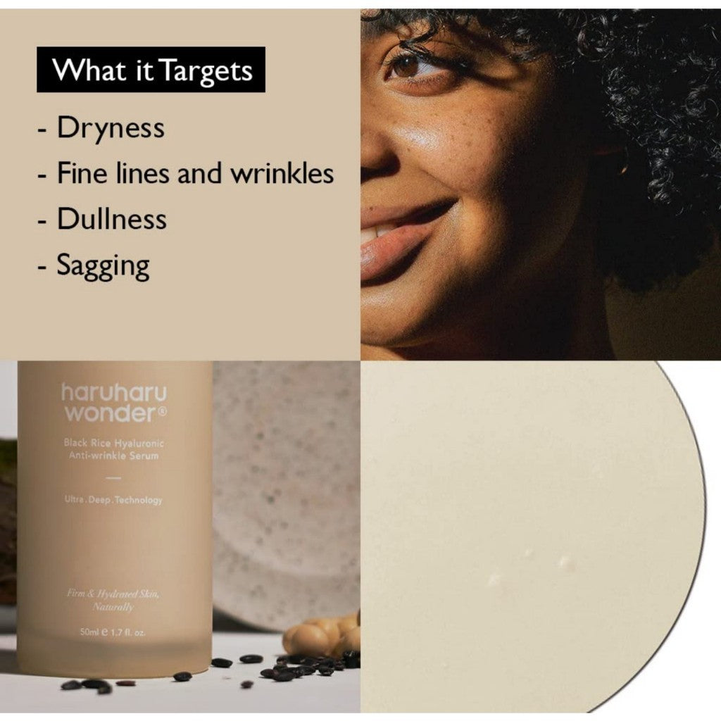 Haruharu Wonder Black Rice Hyaluronic Anti-Wrinkle Serum, 50mL