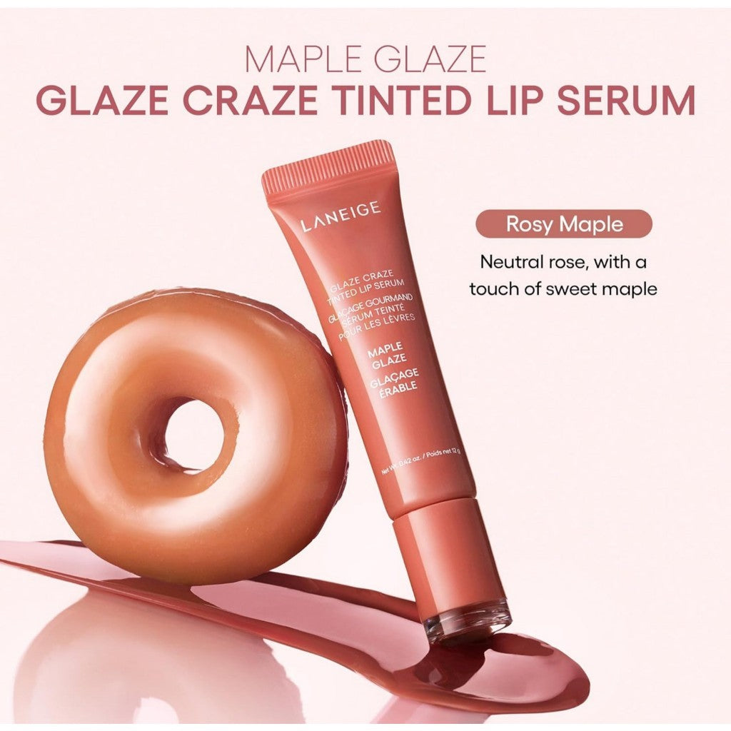 LANEIGE Glaze Craze Tinted Lip Serum 12g (8 Colors) *No Keyring*