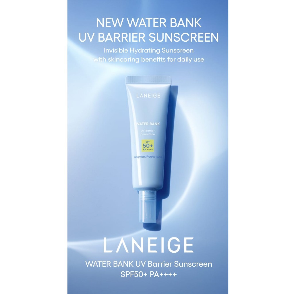 LANEIGE Water Bank UV Barrier suncreen, 10ml, 50ml