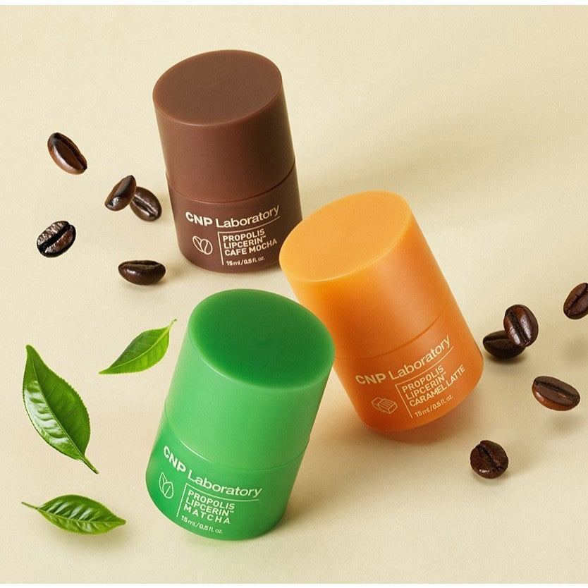 CNP Laboratory Propolis Lipcerin 15ml (4 Options) │ Caffe Mocha / Matcha / Caramel Latte / Original