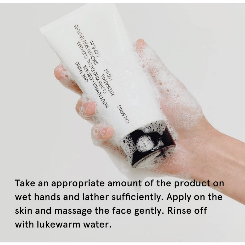 ONE THING Houttuynia Cordata Clarifying Facial Cleanser, 150mL | Heartleaf BHA PHA Foaming Hydrating