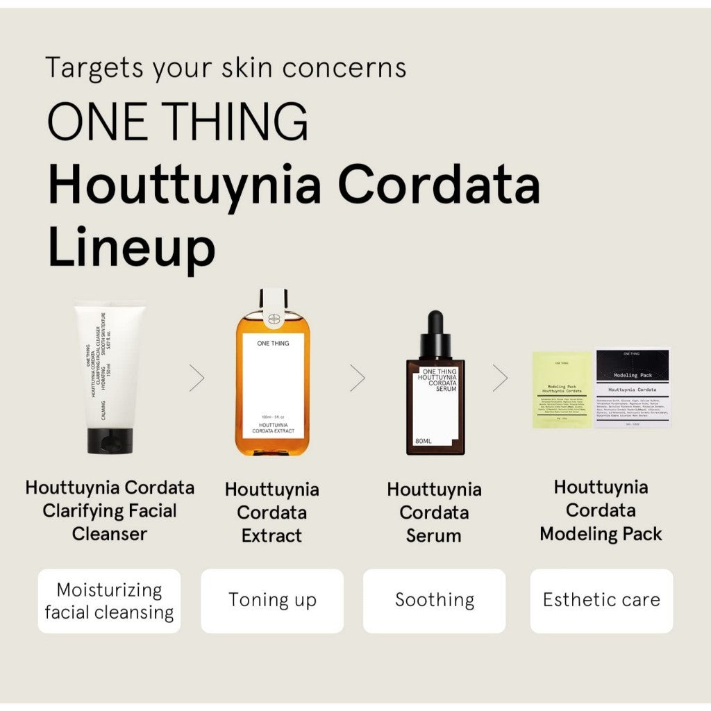 ONE THING Houttuynia Cordata Clarifying Facial Cleanser, 150mL | Heartleaf BHA PHA Foaming Hydrating