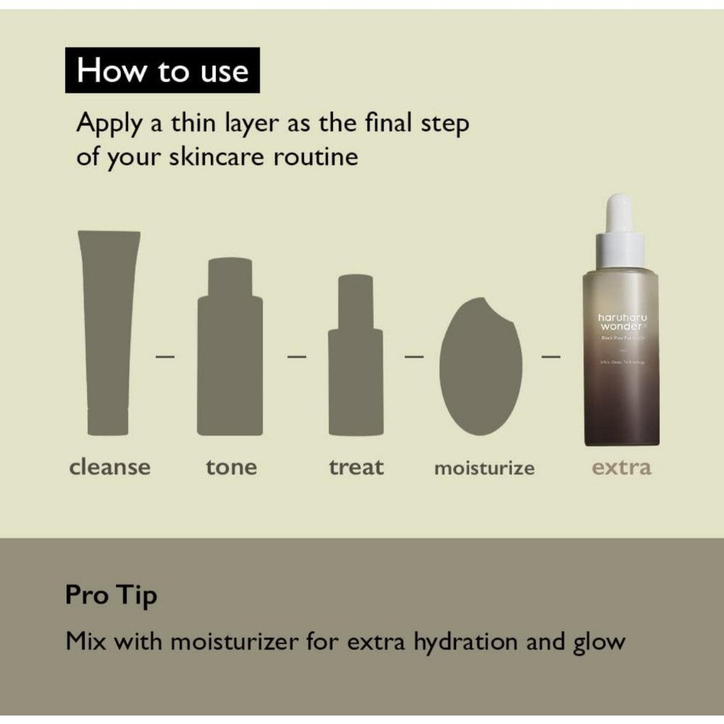 HARUHARU Wonder Black Rice Facial Oil, 30mL