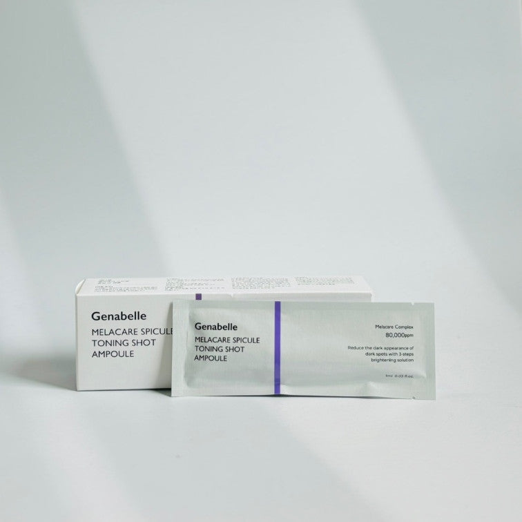 Ampolla Toning Shot de espículas Melacare de GENABELLE, 1 mL (1 unidad / 1 caja = SET de 3 unidades)