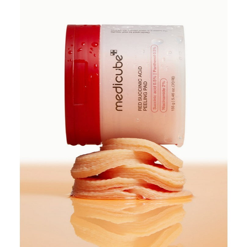 MEDICUBE Red Succinic Acid Peeling Pad, 155g (70 sheets)