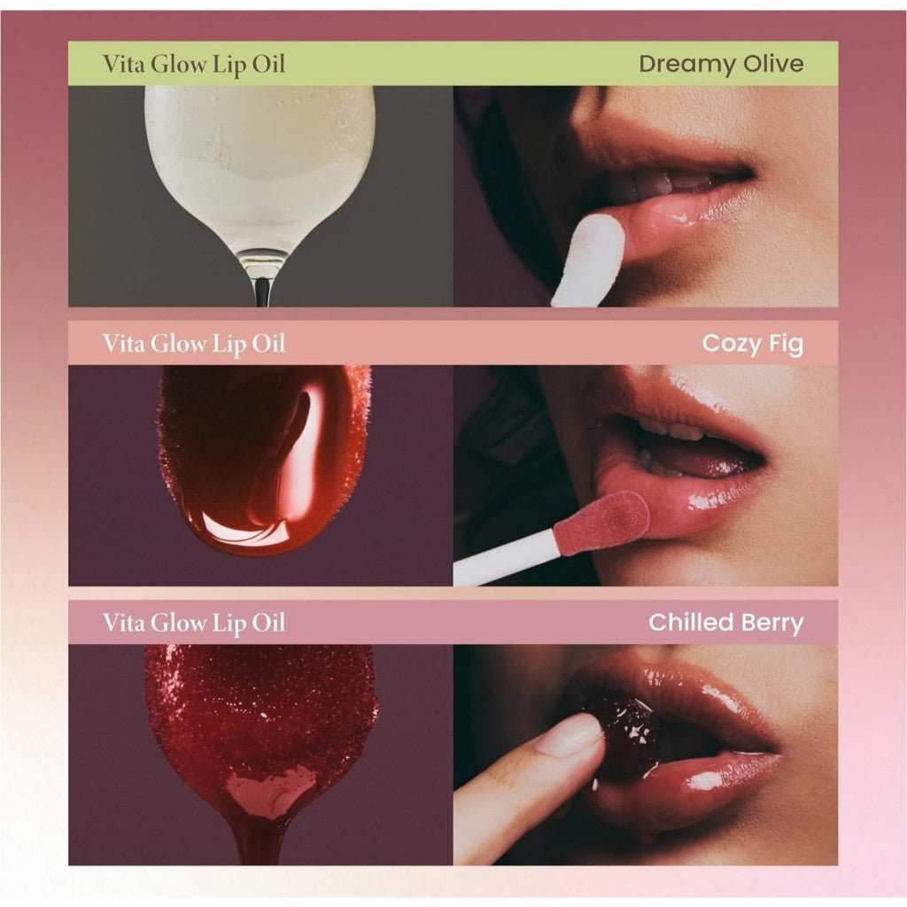 AXIS-Y Vita Glow Lip Oil 4ml (3 Types) │ Dreamy Olive / Cozy Fig / Chilled Berry