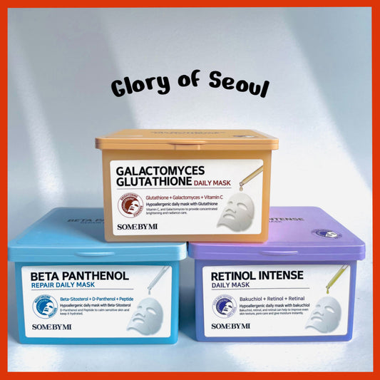 SOME BY MI Daily Mask 3Type(Galactomyces Glutathione/Retinol Intense/Beta Panthenol)