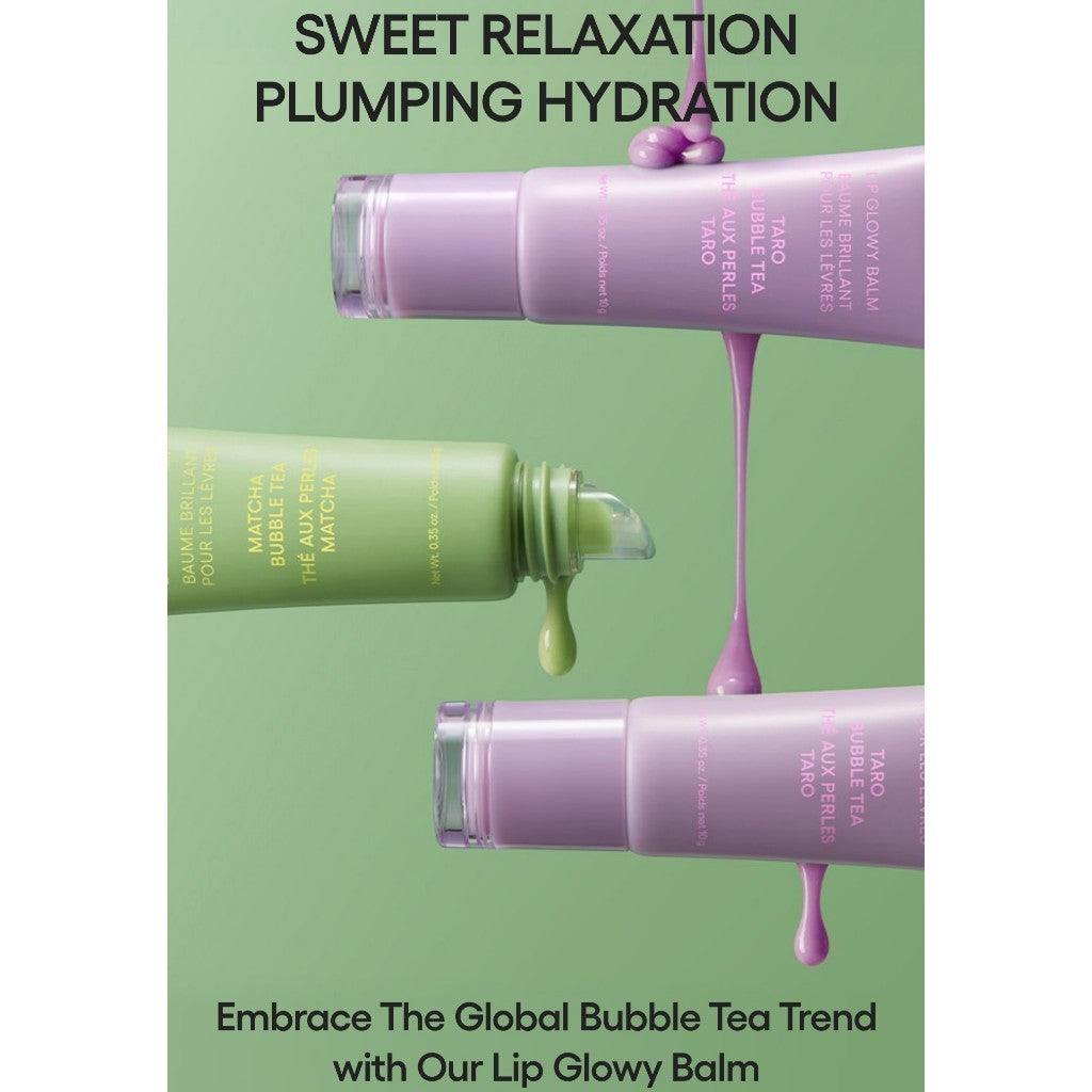 LANEIGE Lip Glowy Balm, 10g [Bubble Tea Collection] (Matcha Bubble Tea / Taro Bubble Tea)