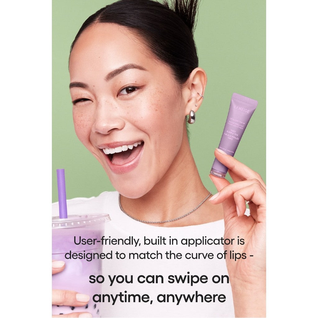 LANEIGE Lip Glowy Balm, 10g [Bubble Tea Collection] (Matcha Bubble Tea / Taro Bubble Tea)