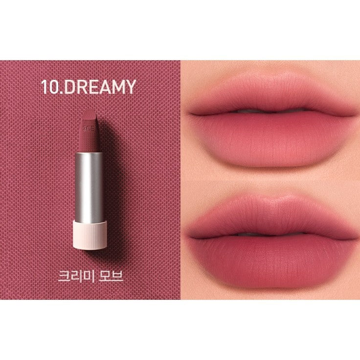 3CE Cashmere Hug Lipstick 3.5g (10 Colors)