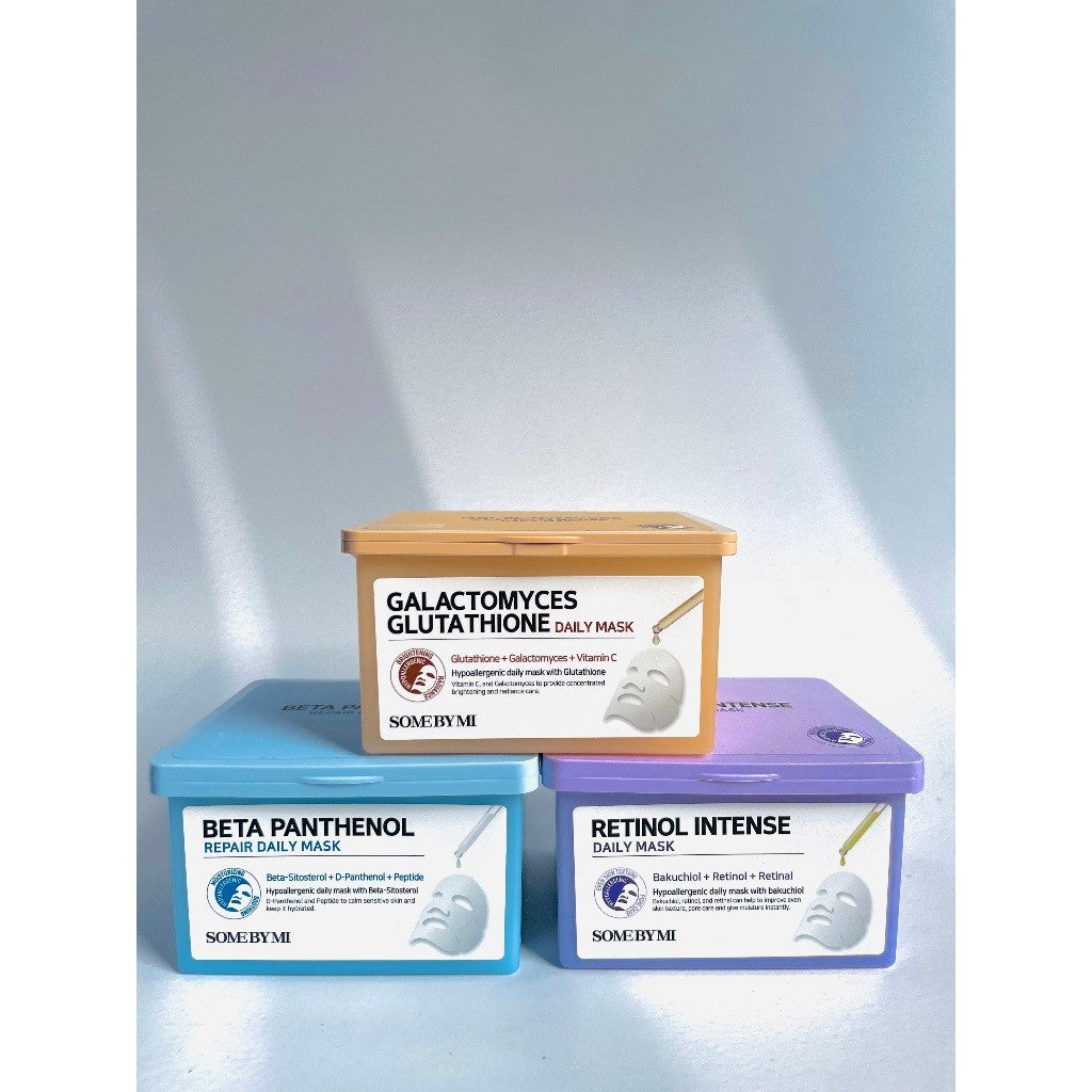 SOME BY MI Daily Mask 3Type(Galactomyces Glutathione/Retinol Intense/Beta Panthenol)