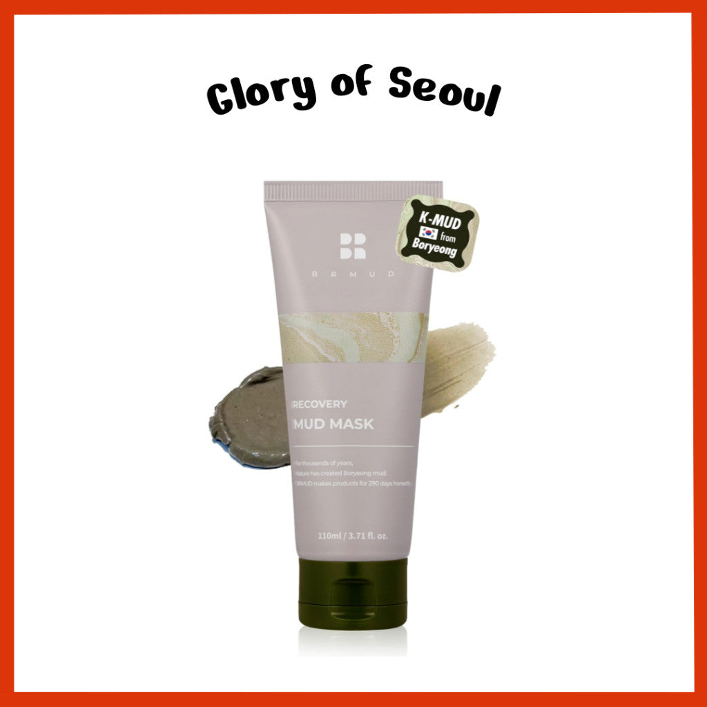 BRMUD Recovery Mud Clay Face Mask 110ml | Hydrating & Moisturizing Pore Cleanser Korean Mask