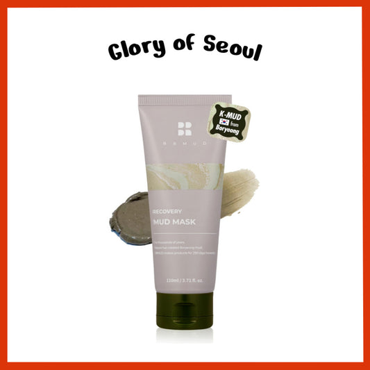 BRMUD Recovery Mud Clay Face Mask 110ml | Hydrating & Moisturizing Pore Cleanser Korean Mask