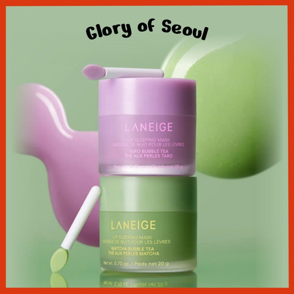 LANEIGE Lip Sleeping Mask EX, 20mL [Bubble Tea Collection] (Matcha Bubble Tea / Taro Bubble Tea)