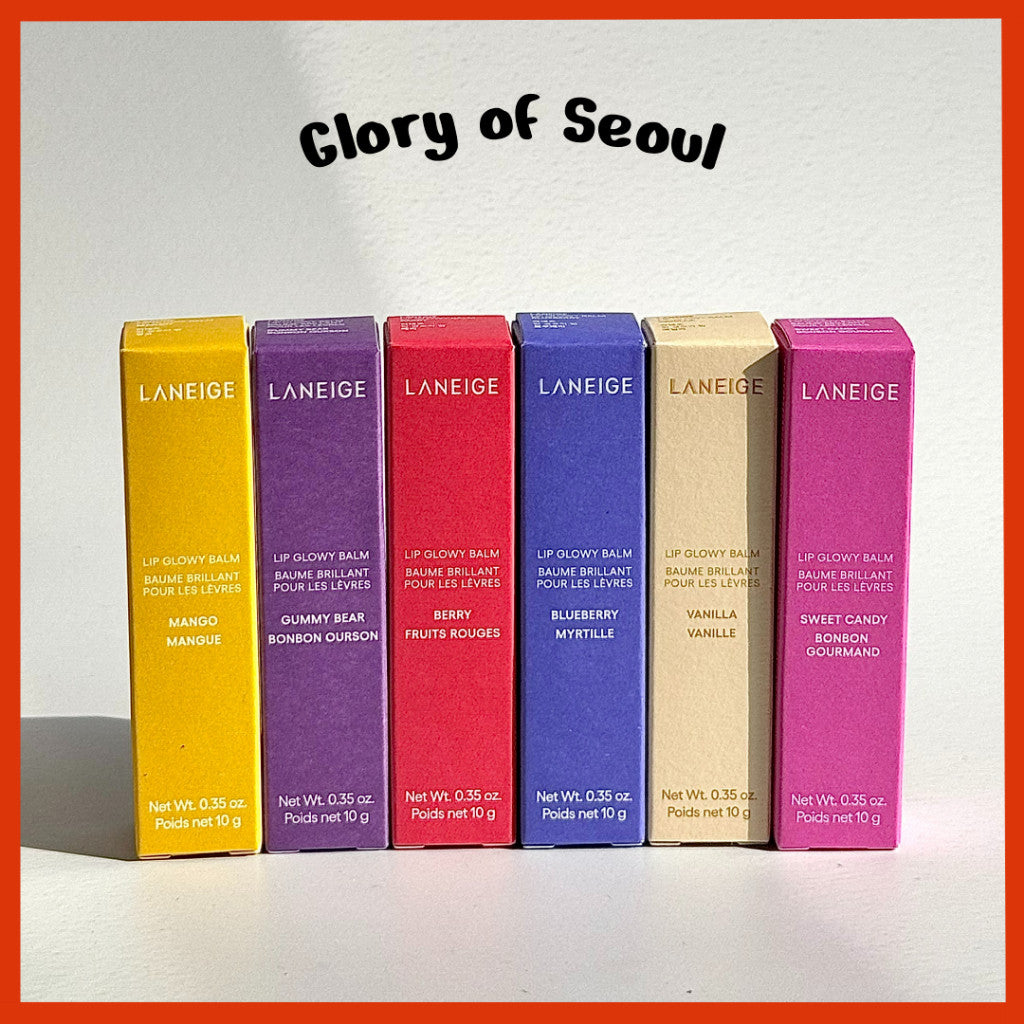 [NEW] LANEIGE Lip Glowy Balm, 10g (6 Types) | Hydrate, Glossy, Lightweight, Moisturize & Tint with Shea Butter