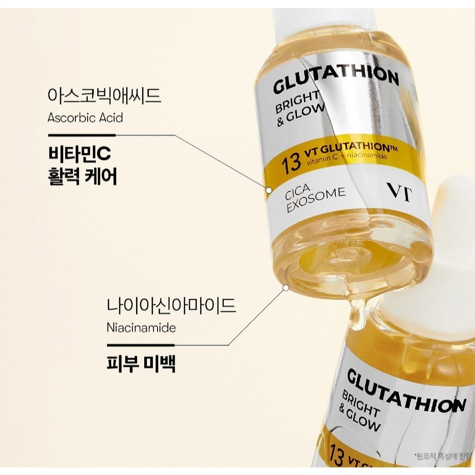 VT Ampoule 30ml (3 Types) │ R5 Firming(PDRN) / S4 Moisture(Squalane) / G2 Brightening(Glutathione) | Cica Exosome