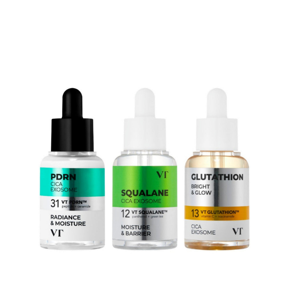 VT Ampoule 30ml (3 Types) │ R5 Firming(PDRN) / S4 Moisture(Squalane) / G2 Brightening(Glutathione) | Cica Exosome