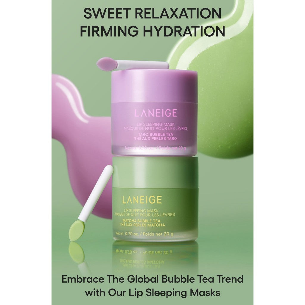 LANEIGE Lip Sleeping Mask EX, 20mL [Bubble Tea Collection] (Matcha Bubble Tea / Taro Bubble Tea)